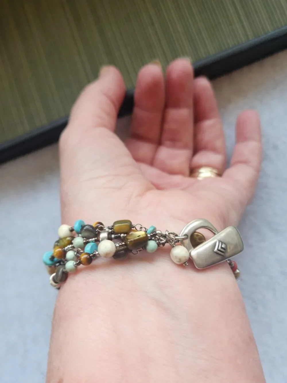 Silpada Multi-Stone, Brass Bracelet